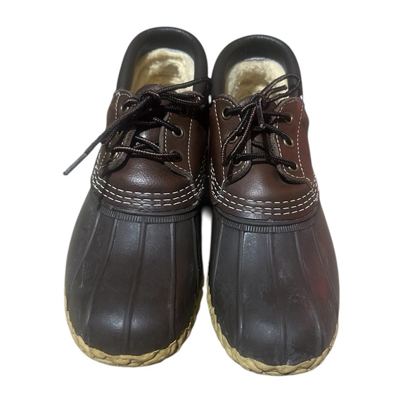 L.L.Bean Low-cut Duck Boots Shearling Lining Brown Women’s Size 8 - Picture 4 of 9